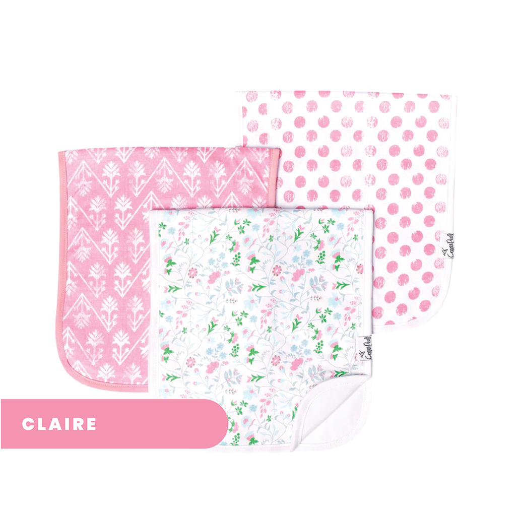 Claire Copper Pearl Burp Cloths